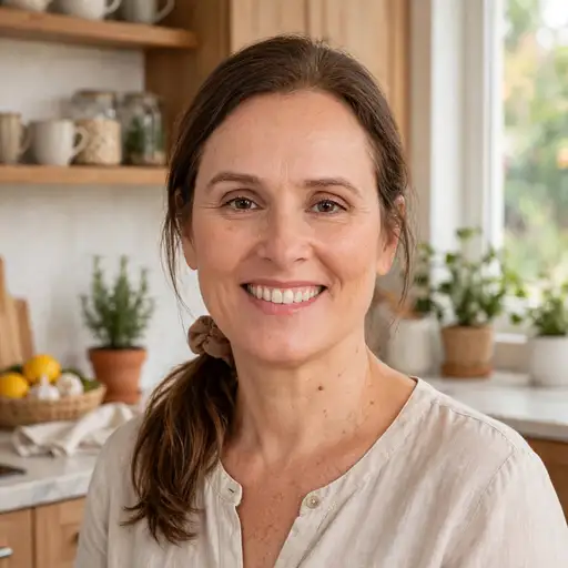 Sônia Martins na cozinha, autora do Moneys Mama